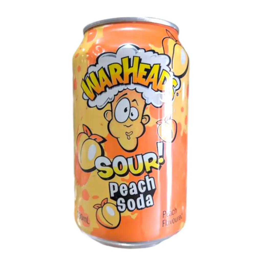 BEVER WARHEADS 330 ML SOUR SODA PEACH (PFAND)