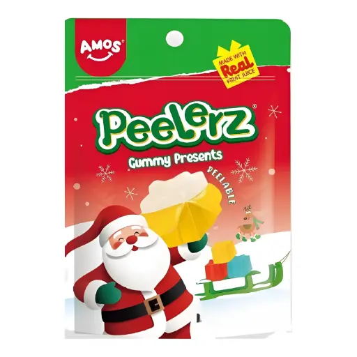 [24887] CANDY AMOS 65 GR PEELERZ GUMMY PRESENTS CHRISTMAS