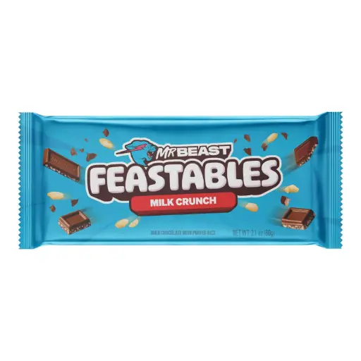 [24900] CANDY MR BEAST 10 x 60 GR FEASTABLES MILK CRUNCH BLUE PACK (DE)