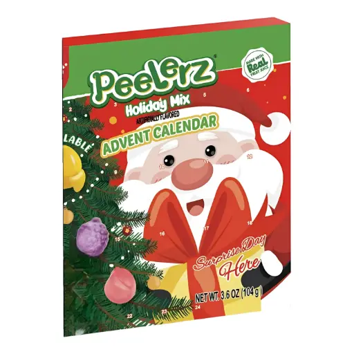 [24905] CANDY AMOS 135 GR PEELERZ GUMMY ADVENTURE CALENDAR CHRISTMAS