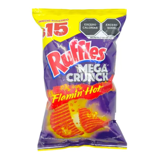 [24773] SNACK RUFFLES 42 GR MEGA CRUNCH FLAMIN HOT