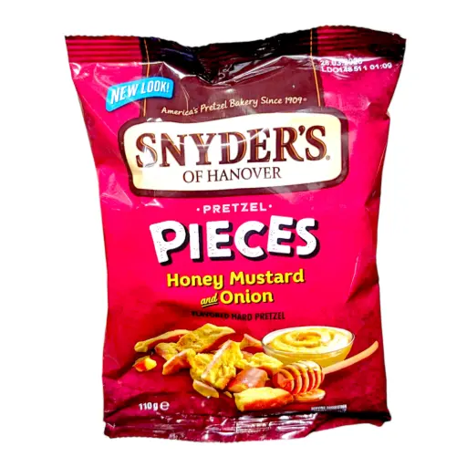 [24963] SNACK SNYDERS 110 GR PRETZEL PIECES HONEY MUSTARD AND ONION