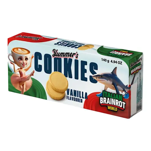 [25056] COOKI YUMMERS 140 GR BRAINROT VANILLA (12 UN) & CHOCOLATE (12 UN) BISCUITS